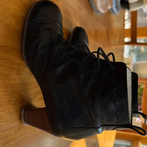 John Fluevog Black Lace-Up Boots - Picture 2 of 3